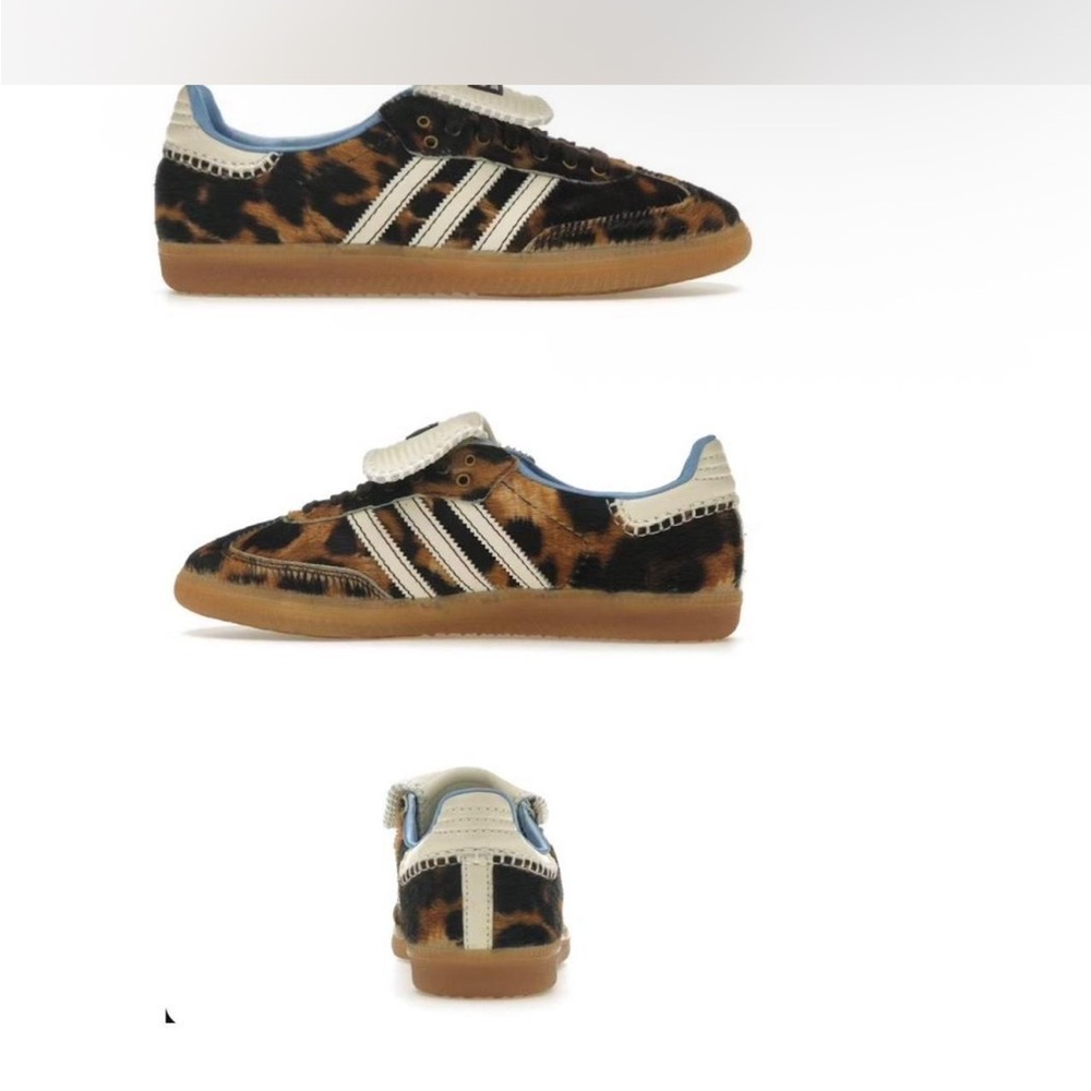 adidas Leopard-Print Samba Sneakers - Brown/Black/Cream